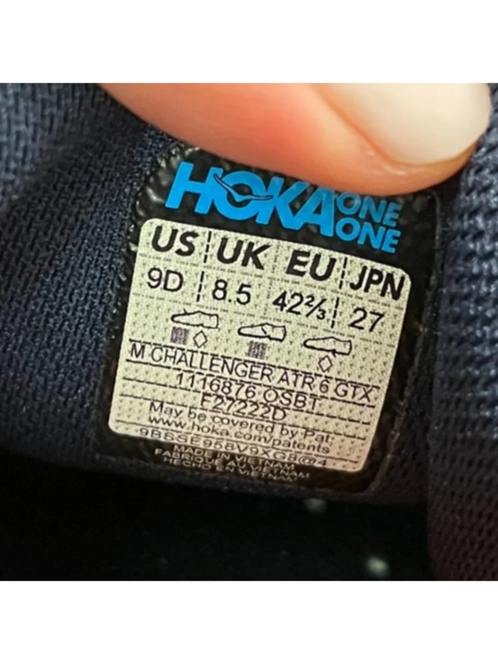 Hoka One One Challenger ATR 6 GTX Mens Size 9 Blue Yellow Running Shoes Sneakers